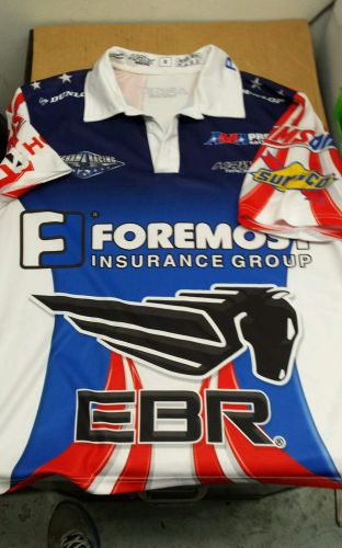 Used oem genuine pegram racing ebr team shirt small rx1190  ama pro racing sbk