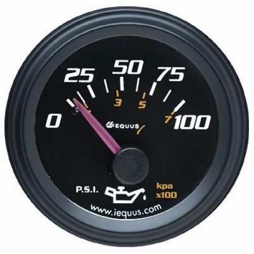 Equus 6234 oil pressure gauge - black