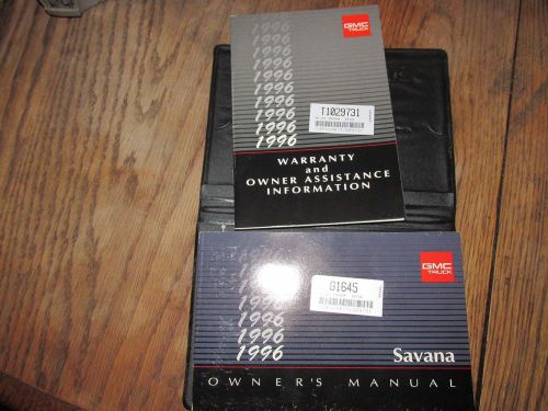 1996 96  gmc savana owners manual for gmc van