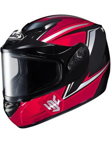 Hjc cs-r2 seca snow helmet w/dual lens shield red/black