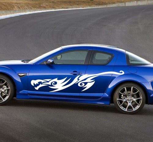 Car decal vinyl body stickers side decals flames tribal for rx-8 #956