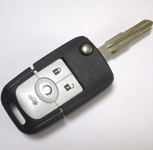 New uncut folding remote key shell case fob 4 button for buick excelle free ship