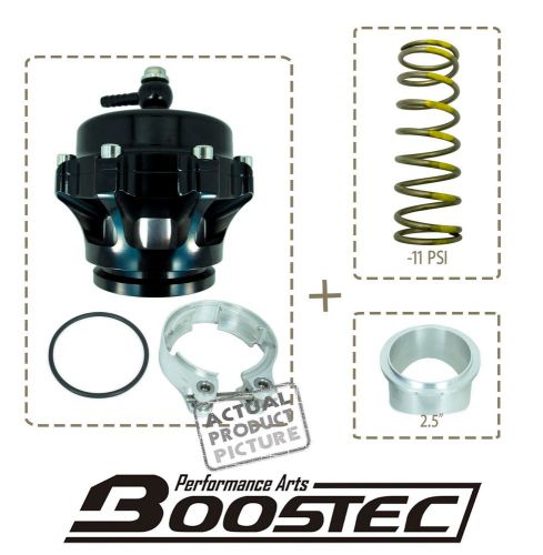 Boostec r50 billet blow-off valve bov black cnc-machined aluminum -11 psi