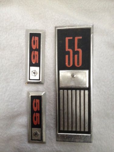 3 aluminum trim pieces for cowling for chrysler 55 hp outboard motor