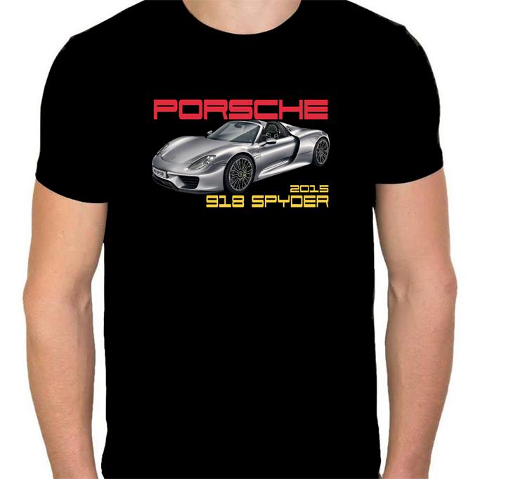 New 2015 porsche 918 spyder on black tshirt size s to xxxl