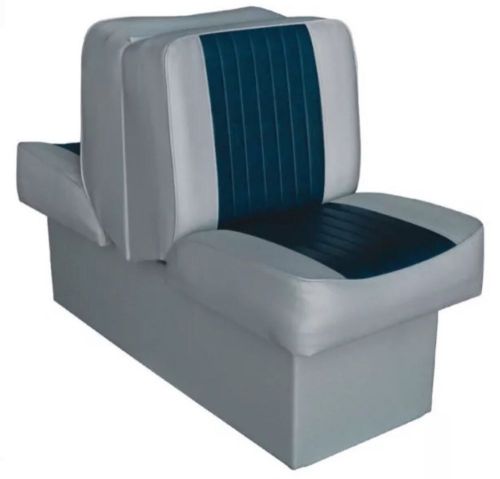 Wise 8wd707p-1-660 grey/navy deluxe high compression foam padding lounge seat