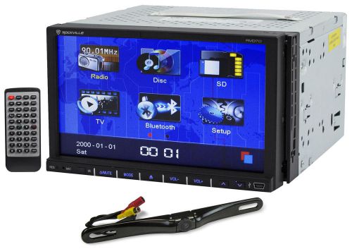 New rockville rvd7.0 7&#034; car dvd/usb/bluetooth/iphone player+license plate camera