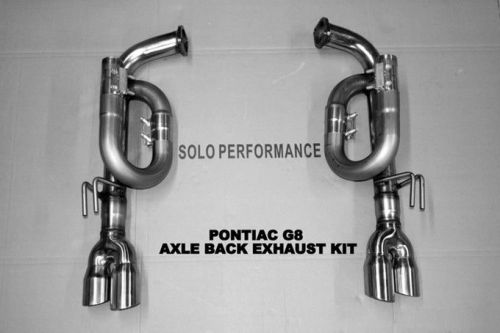 Solo performance axle back exhaust for pontiac g8 v8 08 - 09 raw american muscle