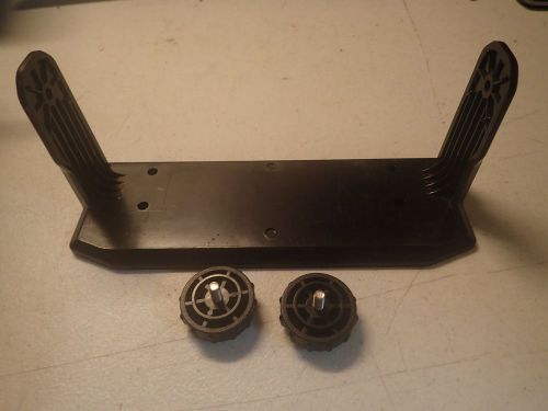 Icom ic-m604 m-602 marine vhf mounting bracket w/ knobs 7 3/4" wide