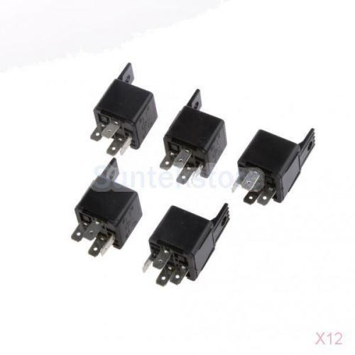 12x 5x12v 30a car motorbike heavy duty relays 4pin fuse on/off spst socket