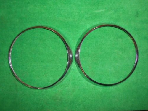 Austin-healey 100 / 3000 used original pair of 7&#034; headlight trim rings