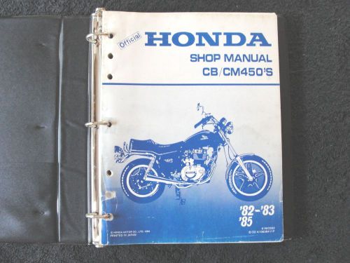 1982 1983 1984 1985 honda cb450 cm450 450 motorcycle repair manual very clean