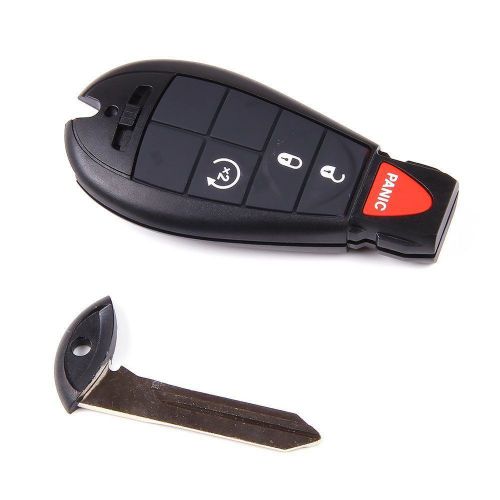 Smart remote key fob keyless shell transmitter+blank for jeep dodge chrysler 4b