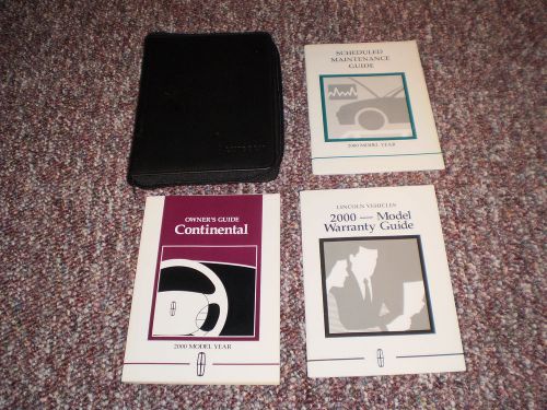 2000 lincoln continental owners manual books guide case all models
