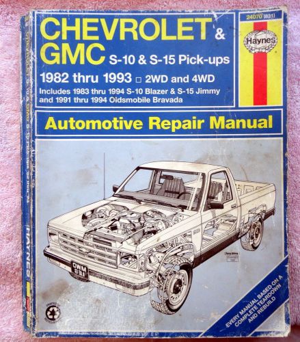 Chevrolet &amp; gmc automotive repair manual - 1982 thru 1994 see listing for models