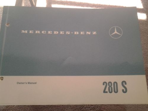 1970 (iv/70) mercedes 280 s owners manual original copy - pristine