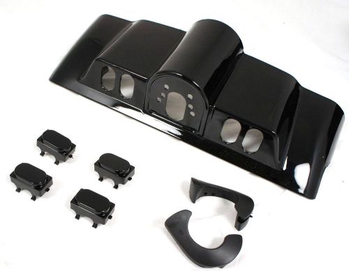 Mutazu vivid black inner fairing cap kit w/ switch fits harley flht touring