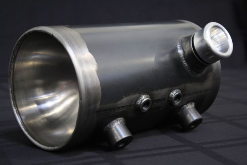 Chopper/bobber oil tank 5 in round stainless ends usa made