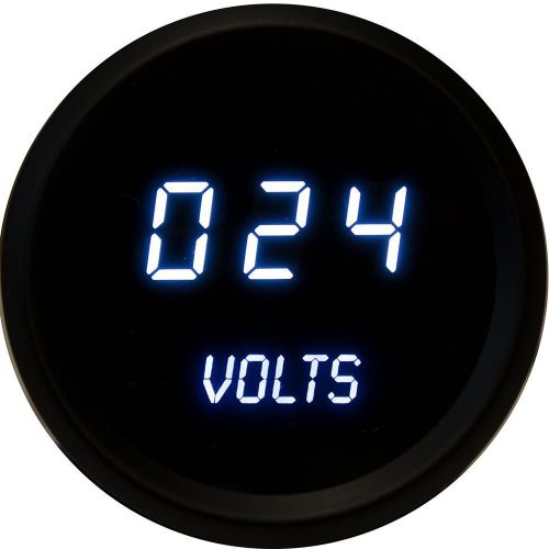 52mm 2 1/16 in digital voltmeter intellitronix white leds! black bezel warranty!
