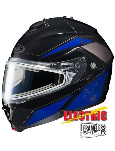 Hjc is-max 2 elemental snow helmet w/frameless electric shield blue/black