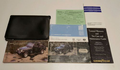 2005 jeep wrangler user owners manual x rubicon unlimited lwb v6 4l 4x4 2wd set