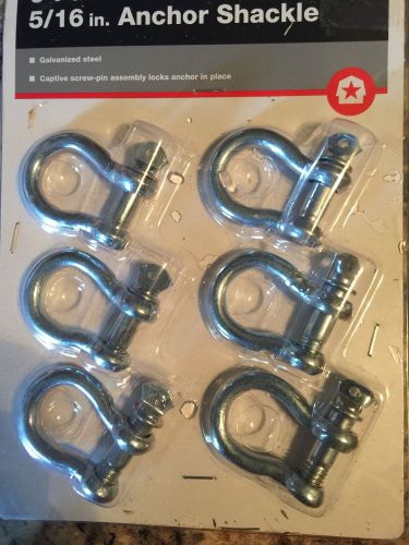 5/16" galvanized screw pin shackle for boat anchor line boating anchorline x 6