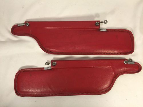 Vintage corvette convertible original sun visors red