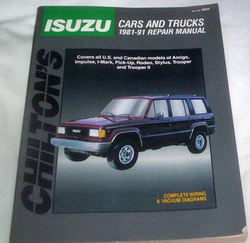 Chilton 36150 (8069) - isuzu - cars and trucks 1981-1991 - repair manual