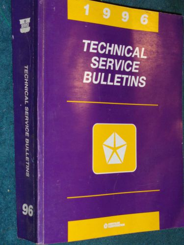 1996 chrysler dodge jeep car / truck bound service bulletin set /  original book
