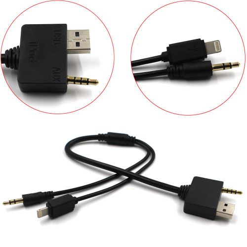 3.5mm usb aux audio cable chargeing adapter for iphone 5s 6 6s for hyundai kia