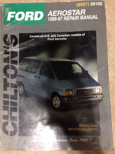 1986-1996 ford aerostar chilton service manual shop repair 98 97 96 94 95