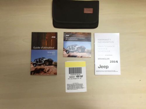 2014 jeep wrangler owner&#039;s manual with case oem/ in french