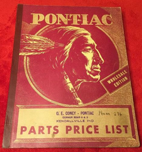 Orig.pontiac master parts book 1940 1941 1942 1946 1947 1948 illustrated catalog