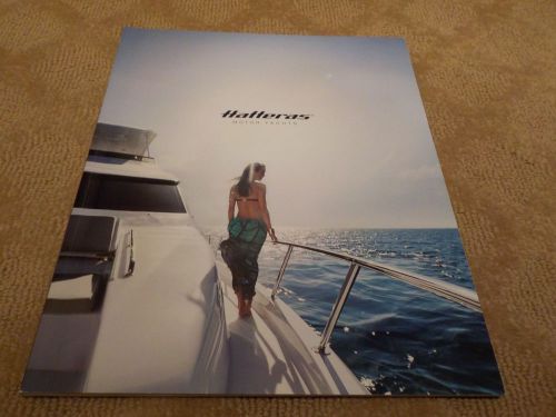 Hatteras motor yachts large color marketing brochure - 69 pages - dated 2015