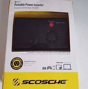 Scosche 130 Watt Portable Power Inverter with USB & AC Ports 12V Car Adapter, image 2