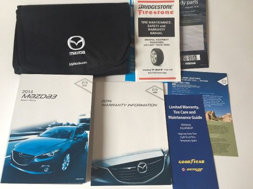 2014 mazda 3 owners manual  book set ( oem ) w/ case &amp; free fast shipping