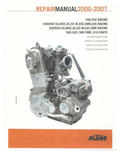 Ktm engine repair service manual 2000 2001 2002 2003 2004 2005 2006 2007 cd