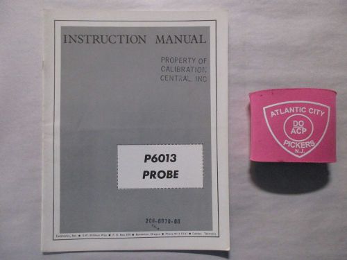 Tektronix p6013 probe instruction service manual 070-0321-01 copyright 1965