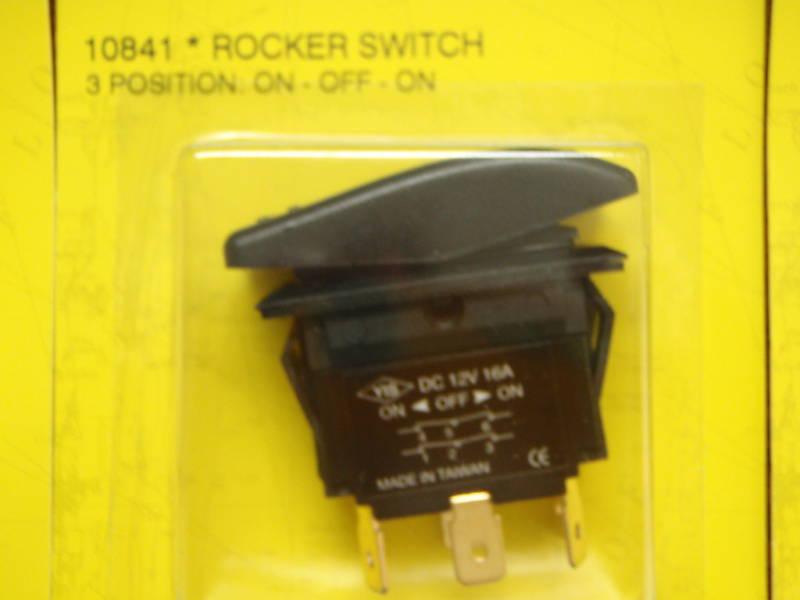 Rocker switch black on off on 3 position dpdt 10841 dc 