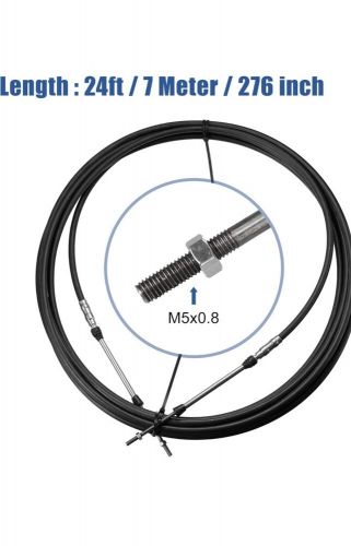 2pcs 24ft 276 Inch Marine Type Shift Remote Control Box Cable for Yamaha Black, US $30.00, image 5