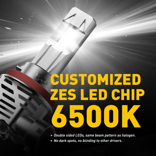 2x H8 AUXITO H11 100W White LED Headlight 24000LM Bulb High Low Globe Beam Kit, US $35.99, image 7