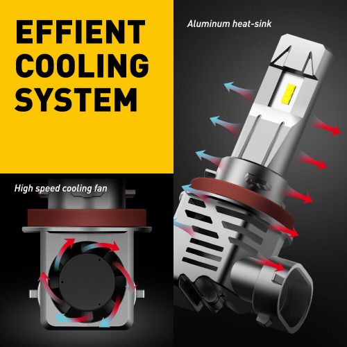 2x H8 AUXITO H11 100W White LED Headlight 24000LM Bulb High Low Globe Beam Kit, US $35.99, image 10