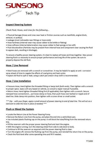 Power steering return line end f fits 2003-2008 mazda 6  sunsong north america