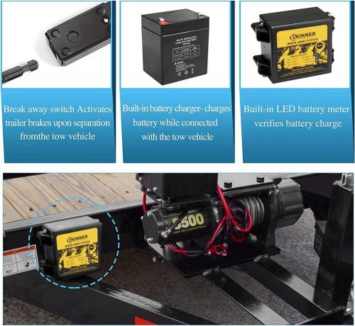 Trailer Brakes Breakaway Kit With Charger Led Indicator Switch 12v 5ah Battery, US $78.45, image 2