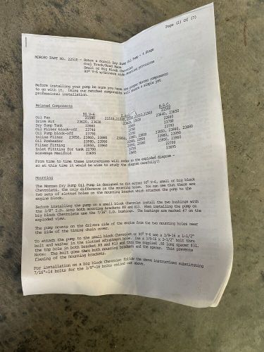 Moroso 22510 4 stage dry sump oil pump oval track/road race small/big chevy