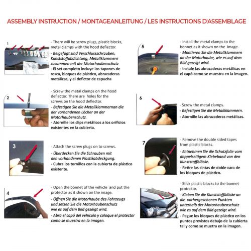 Plastic Front Stone & Bug Deflector Hood Deflector Fit VW Crafter (2018-2024), US $145.00, image 3