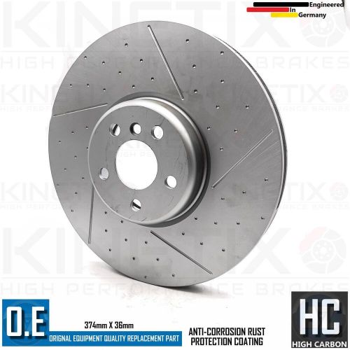 FOR BMW 740i M SPORT G11 G12 FRONT BRAKE DISCS APEC BLACK PADS & SENSOR 374mm, US $, image 2