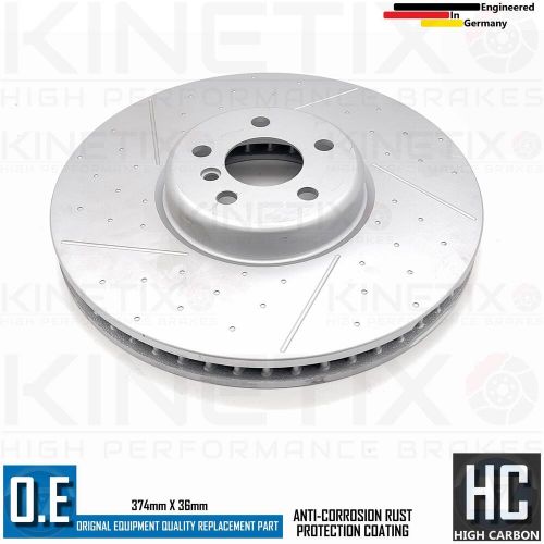 FOR BMW 740i M SPORT G11 G12 FRONT BRAKE DISCS APEC BLACK PADS & SENSOR 374mm, US $, image 11