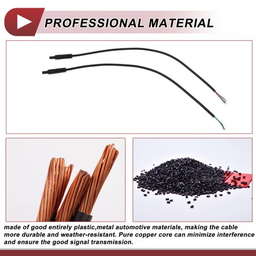 Reverse Rear View Parking Camera Video Cable 0.98ft 4Pin Female Black 2 Pcs, US $8.49, image 5