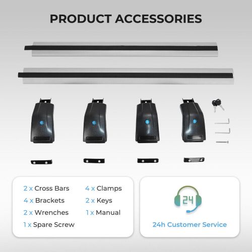 2PCS Lockable Cross Bars for Hyundai Santa Fe XL 2013-2020 Roof Rack Cargo, US $89.00, image 3